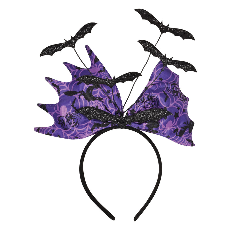 Glittered Bat Headband – (1/Card) by Beistle for Halloween Boppers and Headbands