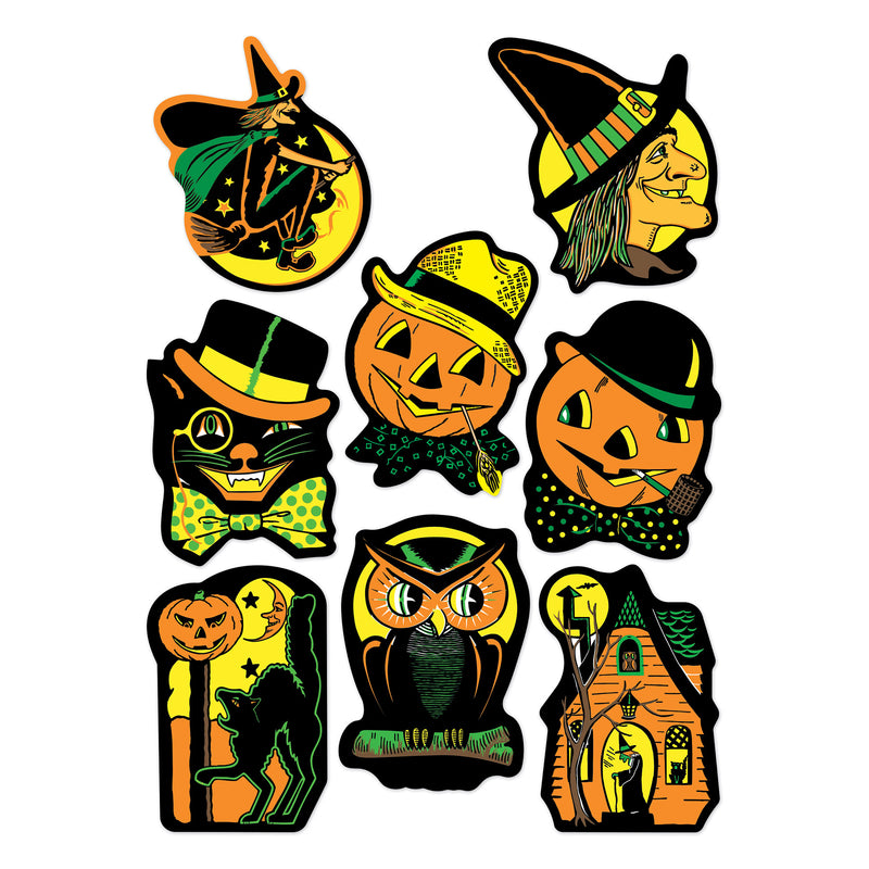 Halloween Stickers – 4¾" x 7½" – (4 Shs/Pkg) by Beistle for Halloween Stickers
