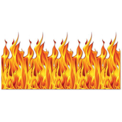 Flame Backdrop – 4' x 30' – (1/Pkg) by Beistle for Halloween Backdrops