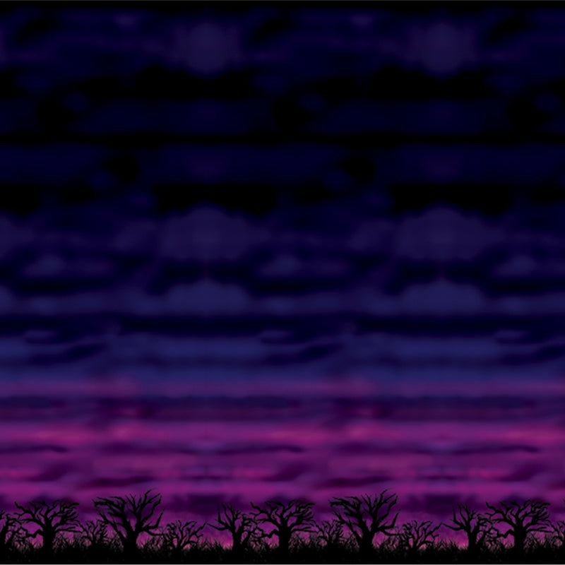 Spooky Sky Backdrop – 4' x 30' – (1/Pkg) by Beistle for Halloween Backdrops