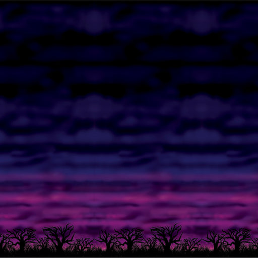 Spooky Sky Backdrop – 4' x 30' – (1/Pkg) by Beistle for Halloween Backdrops