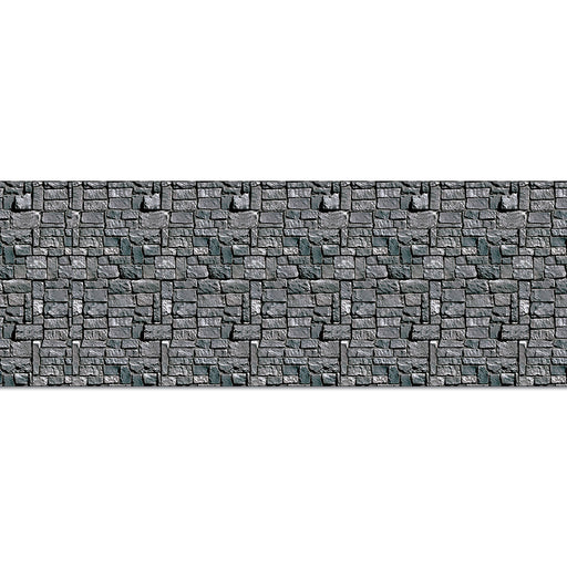 Stone Wall Backdrop – 4' x 30' – (1/Pkg) by Beistle for Halloween Backdrops