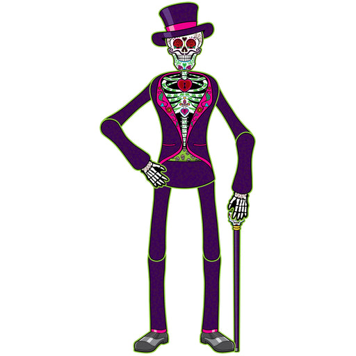 Jointed Day Of The Dead Male Skeleton – 4' – (1/Pkg) by Beistle for Day of the Dead Printed One Side