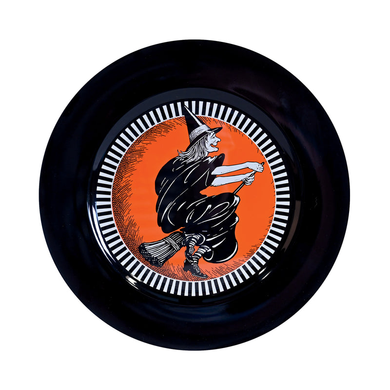 Vintage Halloween Witch Platter – 12⅞" by Beistle for Halloween-Vintage Trays