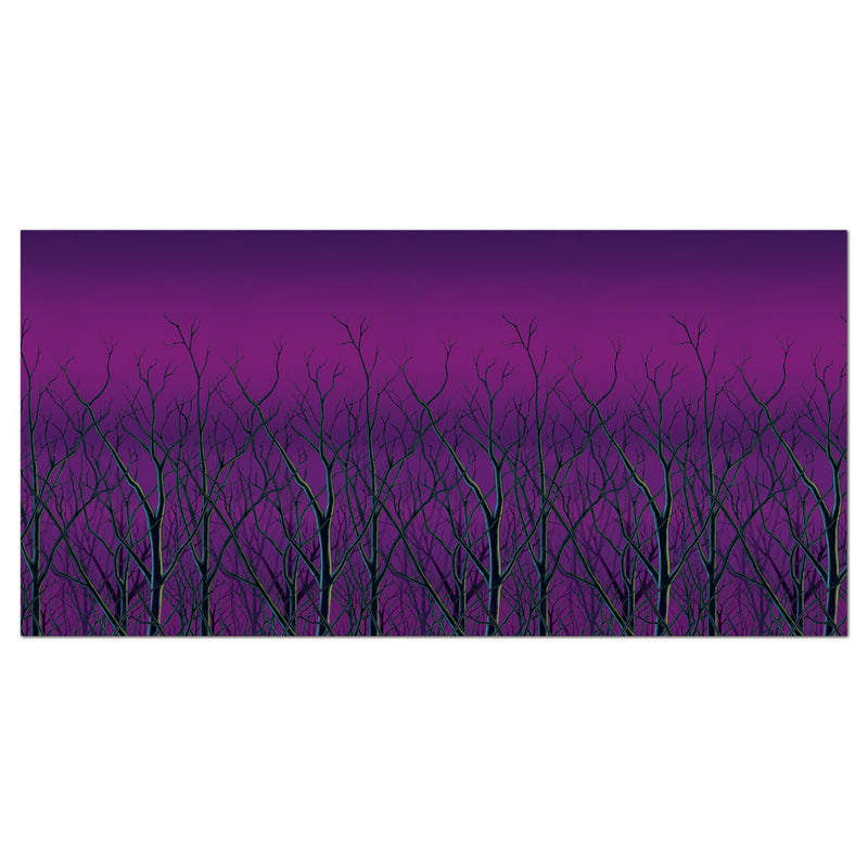 Spooky Forest Treetops Backdrop – 4' x 30' – (1/Pkg) by Beistle for Halloween Backdrops