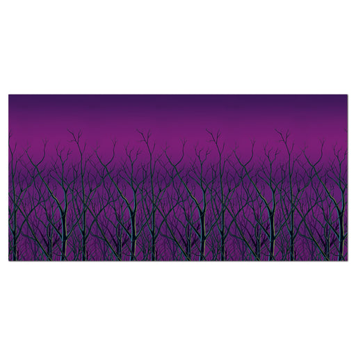 Spooky Forest Treetops Backdrop – 4' x 30' – (1/Pkg) by Beistle for Halloween Backdrops