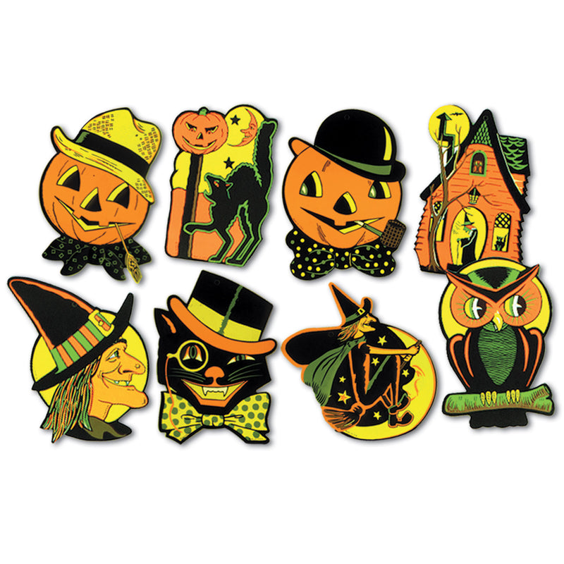 Halloween Cutouts – 8½"-9¼" – (4/Pkg) by Beistle for Halloween Printed