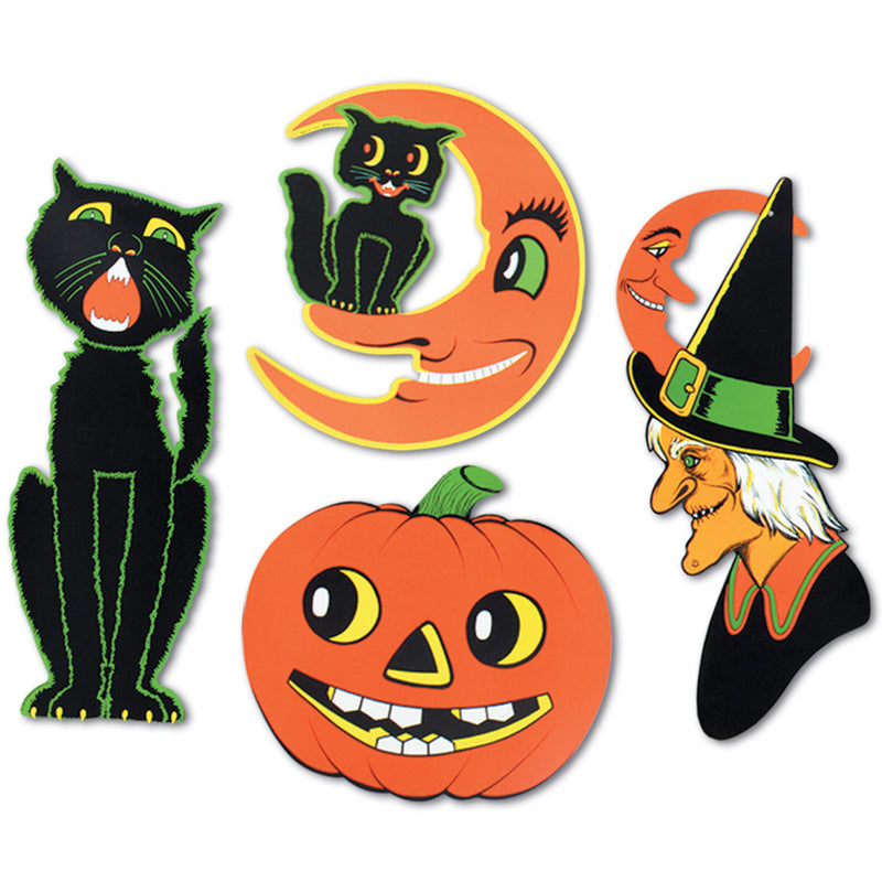Halloween Cutouts – 14"-23" – (4/Pkg) by Beistle for Halloween Printed