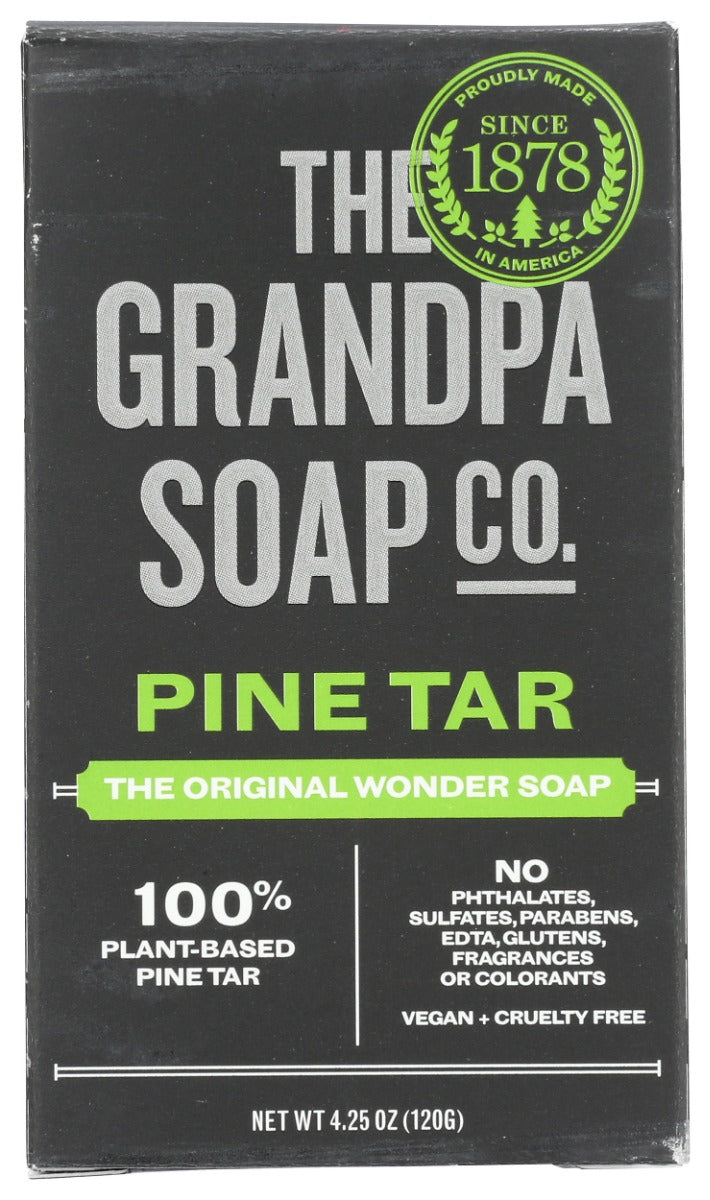 Excellent for bathing, showering, shaving and shampooing. Many loyal users have been telling us for generations how œwonderful it cleans, moisturizes and deodorizes. Our customers have described pine tar as being helpful with various skin irritations. No added colors or fragrances. Vegetable based.
œSoap from a simpler time.