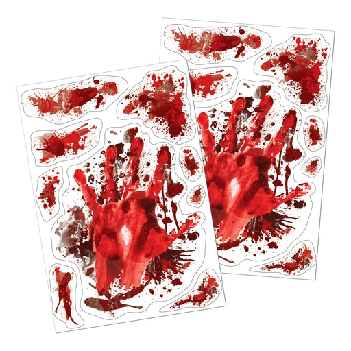 Blood Splatter Clings – 12" x 17" Sh – (2 Shs/Pkg) by Beistle for Halloween Window Clings