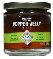 TABASCO brand Pepper Jelly adds the perfect blend of spicy and sweet flavor to any meal. Serve with cream cheese and crackers as festive holiday appetizer, on roasted meats or as a glaze on your grill. 10 oz. jar.