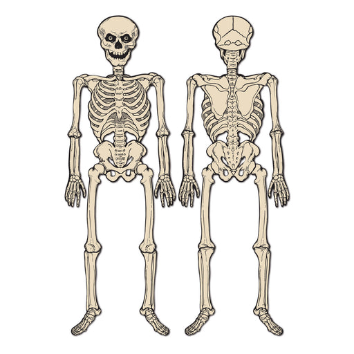 Vintage Halloween Jointed Skeleton – 4' 3" – (1/Pkg) by Beistle for Halloween-Vintage Printed Both Sides