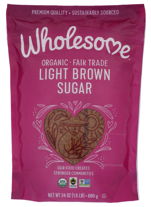 WHOLESOME SWEETENERS: Organic Light Brown Sugar, 24 oz