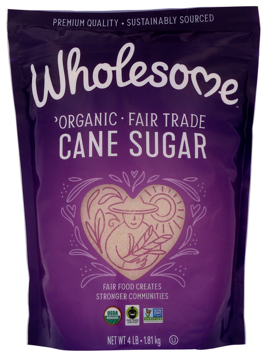 WHOLESOME SWEETENERS: Organic Cane Sugar, 64 Oz
