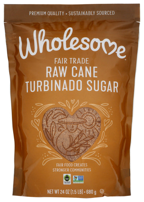 WHOLESOME SWEETENERS: Natural Raw Cane Turbinado Sugar, 24 oz