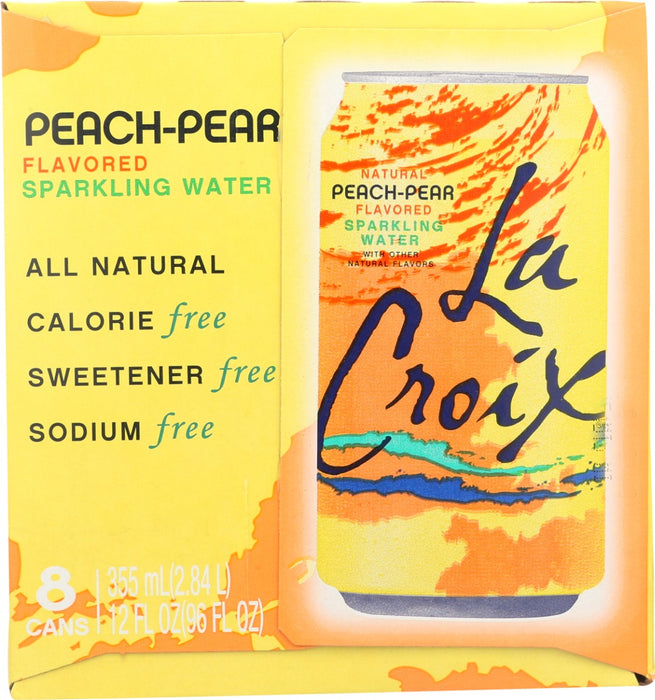 LA CROIX: Peach Pear Sparkling Water 8Pk, 96 fo