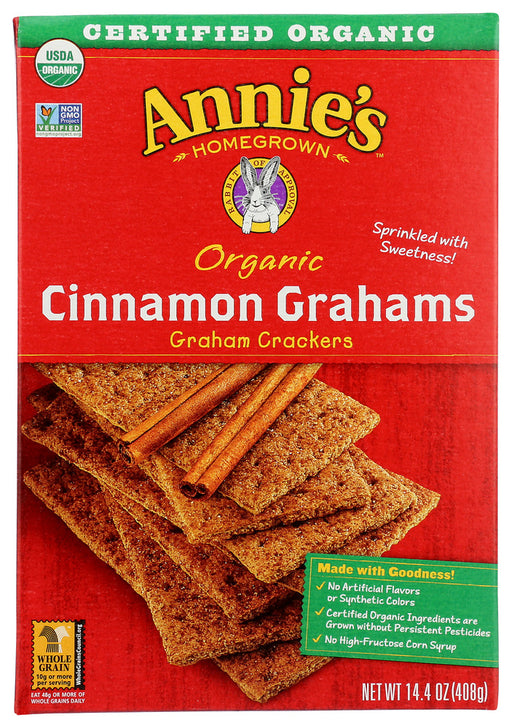 Organic Cinnamon Graham Crackers
Delicious, wholesome, &amp; fun! Certified organic Cinnamon Graham Crackers are sprinkled with cinnamon, spice, and everything nice.