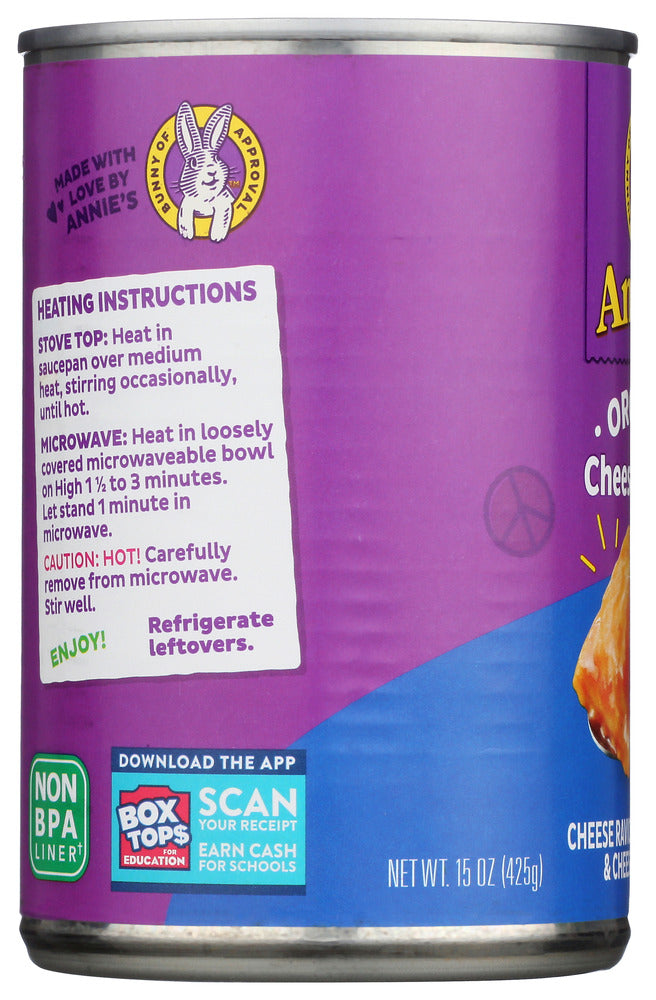 ANNIE'S HOMEGROWN: Organic Cheesy Ravioli, 15 Oz