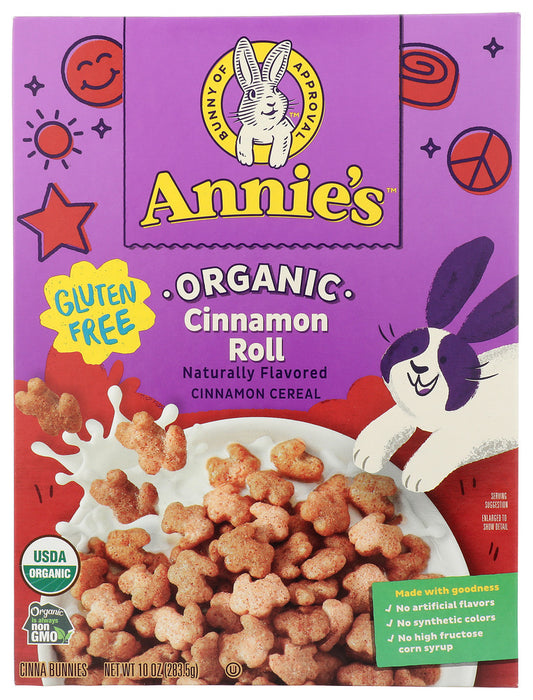 ANNIES HOMEGROWN: Cinnabunnies Cinnamon Cereal, 10 oz