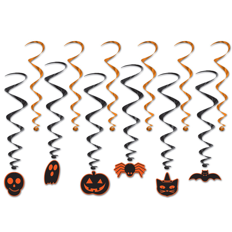 Halloween Whirls – 17½"-34½" – (12/Pkg)