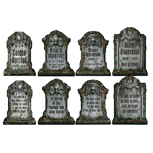 Tombstone Cutouts – 15" – (4/Pkg) by Beistle for Halloween Printed