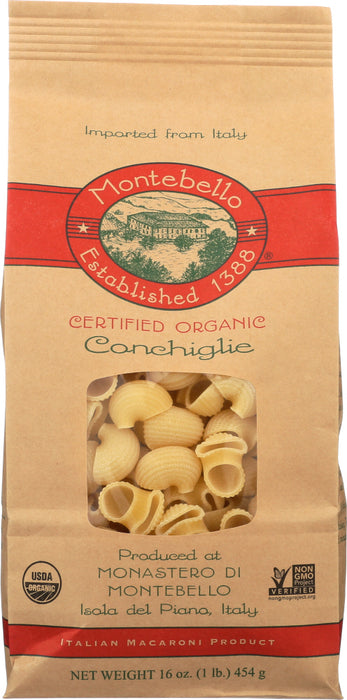 MONTEBELLO: Pasta Conchiglie Organic, 16 oz