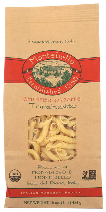 MONTEBELLO: Pasta Torchiette Organic, 16 oz