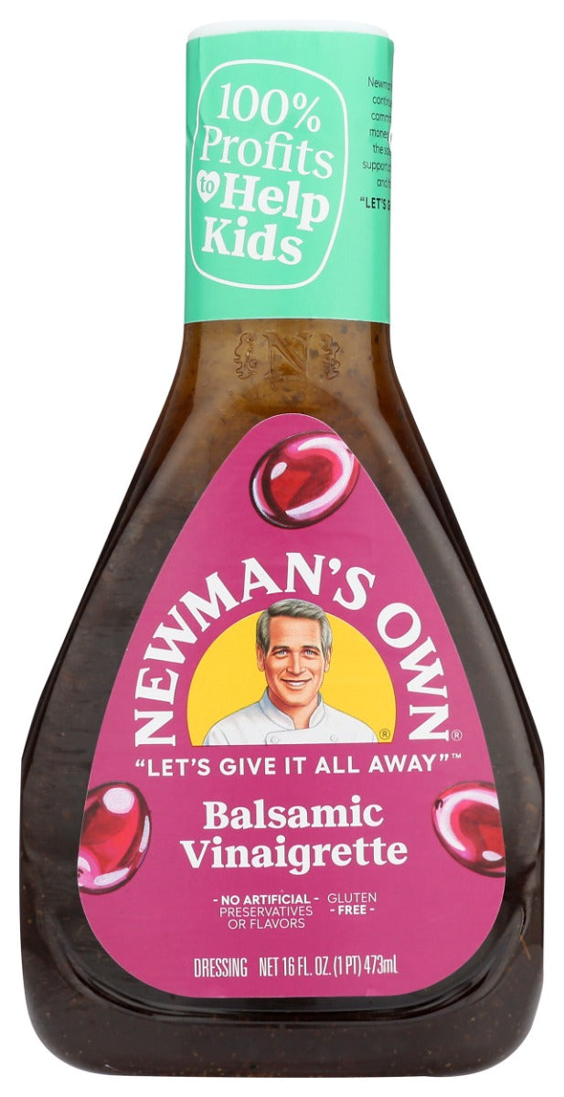 One taste of Newman's Own Balsamic Vinaigrette and you'll say arrivederci to the rest! With no artificial preservatives or flavors, this delicious gluten-free salad dressing produces the perfect amount of sweet, aromatic notes.
A knock-em-dead dressing that's perfect on any salad. Enjoy!