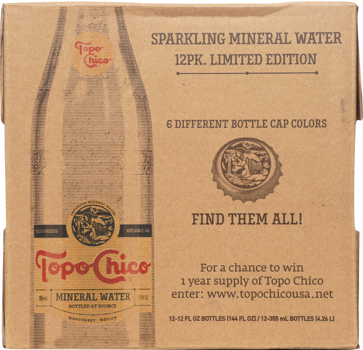 TOPO CHICO: Mineral Water 12 count (12 oz each), 144 oz