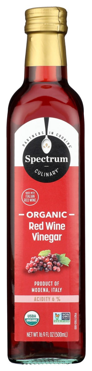 SPECTRUM NATURALS: Vinegar Red Wine Organic, 16.9 oz