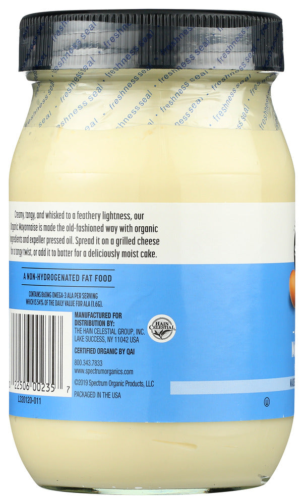SPECTRUM NATURALS: Organic Mayonnaise With Cage Free Eggs, 16 oz
