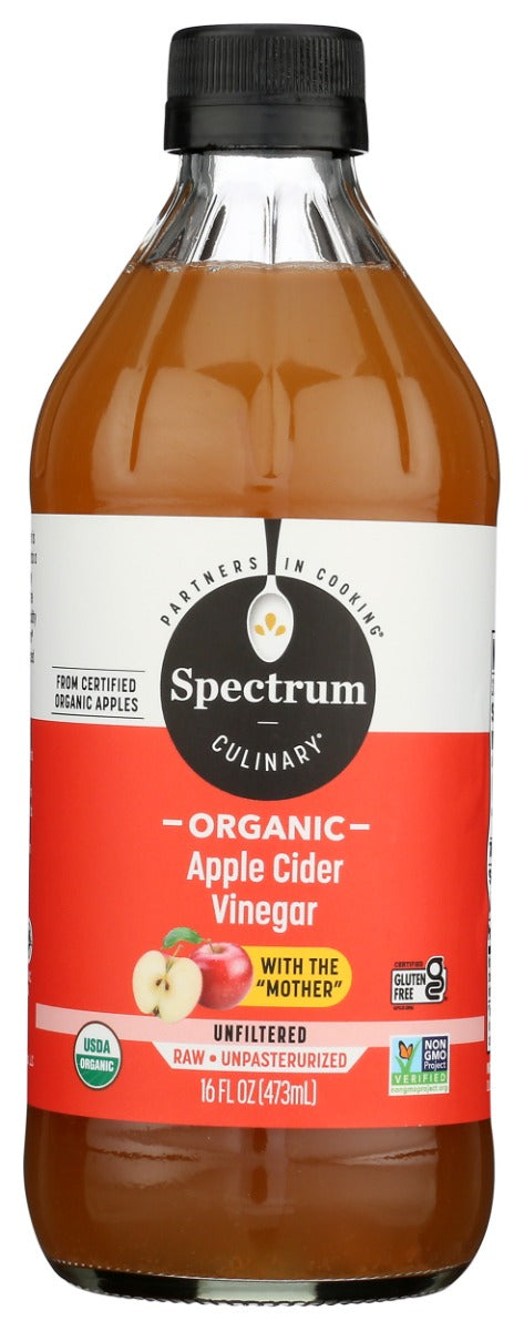 SPECTRUM NATURALS: Vinegar Apple Cider Unfiltered, 16 oz