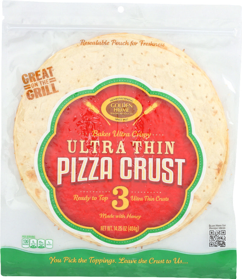 GOLDEN HOME: Ultra Crispy and Ultra Thin Pizza Crust 12-Inch, 14.25 oz - No Brand For Less