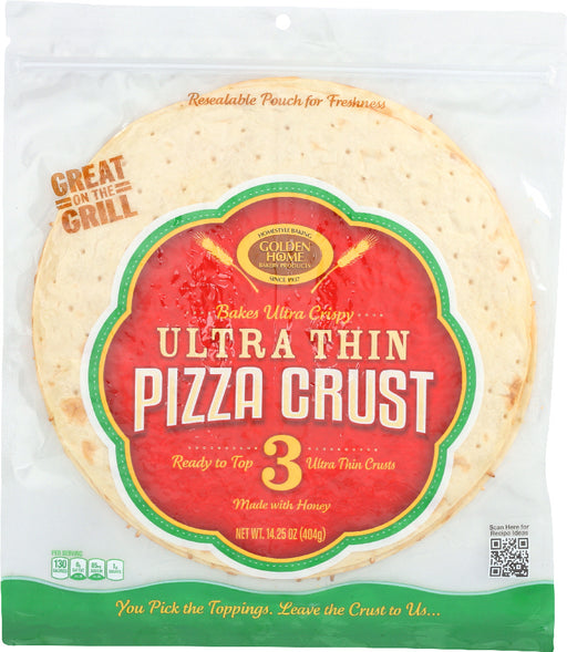 GOLDEN HOME: Ultra Crispy and Ultra Thin Pizza Crust 12-Inch, 14.25 oz - No Brand For Less