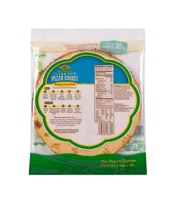 GOLDEN HOME: 100% Whole Grain Ultra Thin Pizza Crust 7-Inch, 8.75 oz