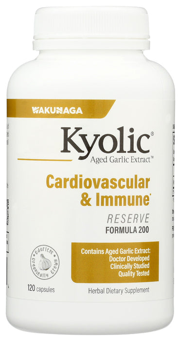 

Contains 600 mg of Aged Garlic Extract in one capsule (per serving), twice as much as KYOLIC Formula 100, designed to support healthy cholesterol levels and overall heart health.

