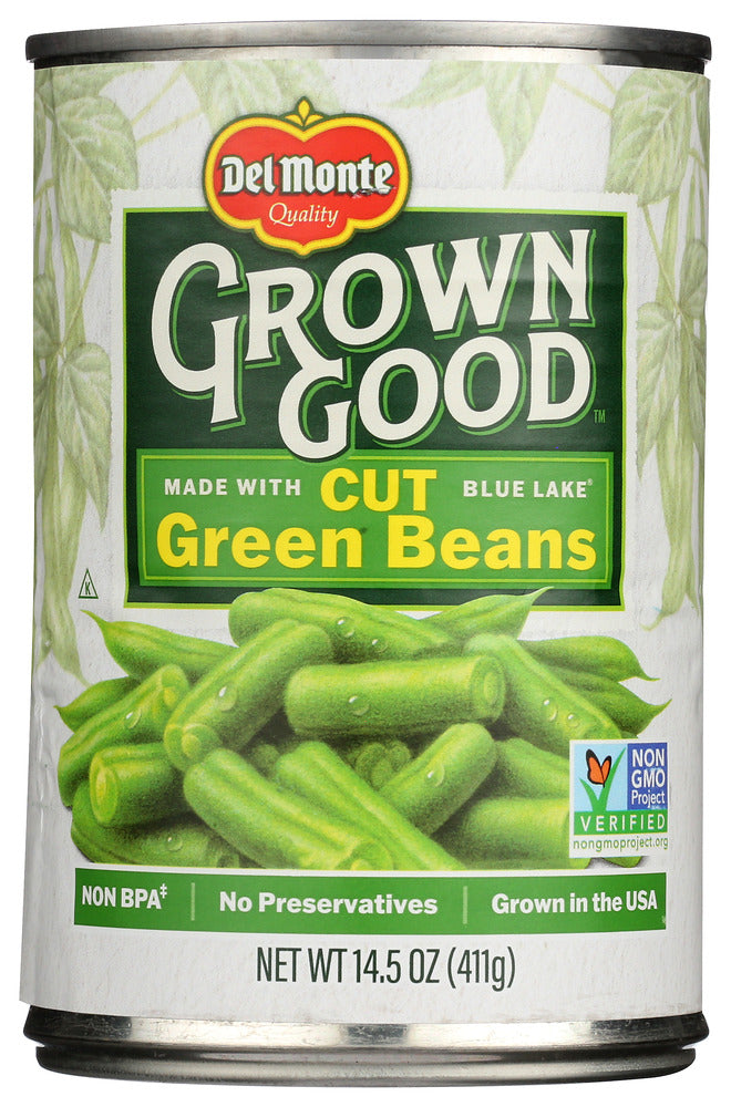 DEL MONTE: Beans Green Cut, 14.5 OZ - No Brand For Less