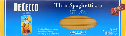DE CECCO: Pasta Spaghetti Thin, 16 oz - No Brand For Less 