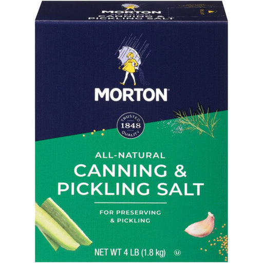 Capture the fresh flavors of the season with Morton Canning and Pickling Salt. This all-natural salt blends easily with liquid to make a clear brine, helping to preserve and bring out the flavor of your favorite canned creations.