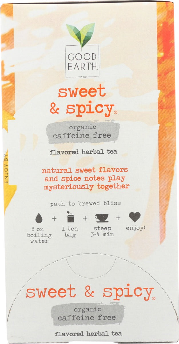 GOOD EARTH: Organic Herbal Tea Caffeine Free Sweet & Spicy, 18 bg
