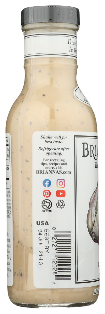 BRIANNAS: Homestyle Asiago Caesar Dressing, 12 oz