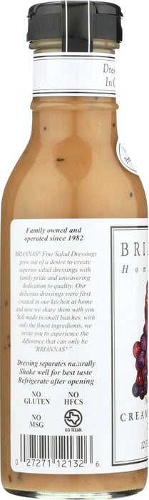 BRIANNAS: New American Creamy Balsamic Vinaigrette Dressing, 12 oz