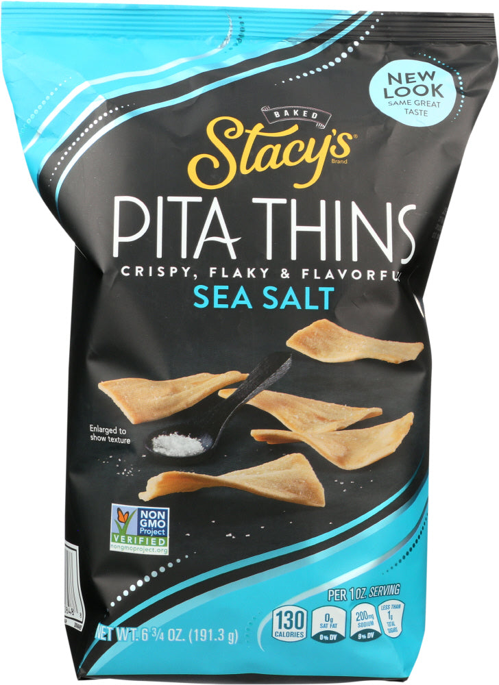 STACYS PITA CHIP: Pita Thins Sea Salt, 6.75 oz