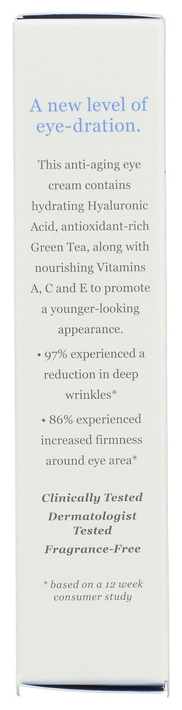 DERMA E: Hydrating Eye Cream with Hyaluronic Acid and Pycnogenol, 0.5 oz - No Brand For Less 