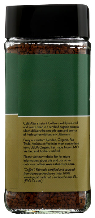 CAFE ALTURA: Organic Freeze Dried Instant Coffee, 3.5 oz