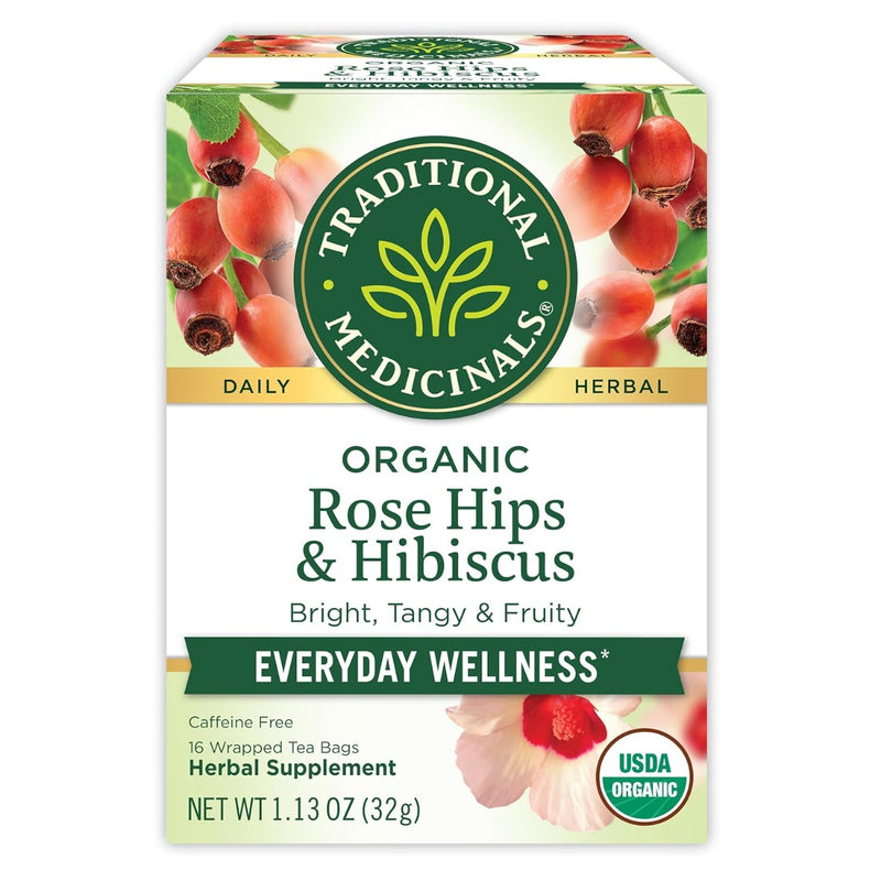 Our organic Rose Hips &amp; Hibiscus tea supports everyday wellness. Hand-harvested at peak ripeness, this tea is fruity, tangy and refreshing.