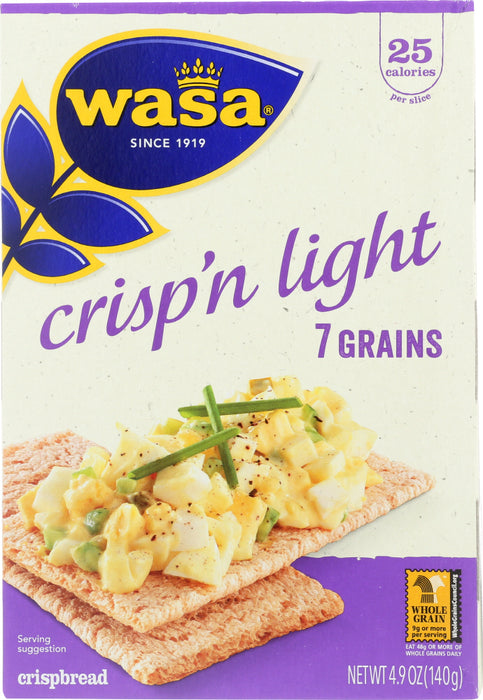 WASA: Crisp'n Light 7 Grains Crackerbread, 4.9 Oz