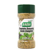 Badia The Original Complete Seasoning contains a blend of onion and garlic with carefully chosen spices to enhance the natural flavor of your favorite foods. It offers a flavor similar to that found in Latin recipes. Sprinkle it on meats and vegetables. Use it to prepare soups and sauces. The 9 oz gluten-free seasoning flakes will bring out the flavor on poultry and fish dishes. Apply liberally or sparingly according to your personal preference.