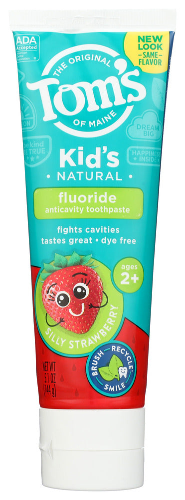 TOMS OF MAINE: Silly Strawberry Children Flouride Toothpaste, 5.1 oz