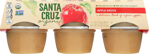 This applesauce is Certified USDA Organic, Non-GMO Project Verified, and has a smooth texture. The result is a fresh, vibrant sauce that's also naturally fat-free and gluten-free. Each serving of Santa Cruz Organic Apple Sauce also contains 100% of the Daily Value of Vitamin C.